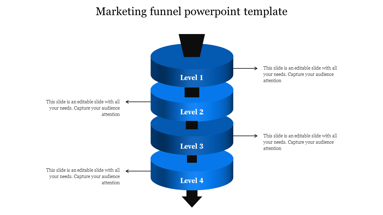 marketing funnel powerpoint template-Blue